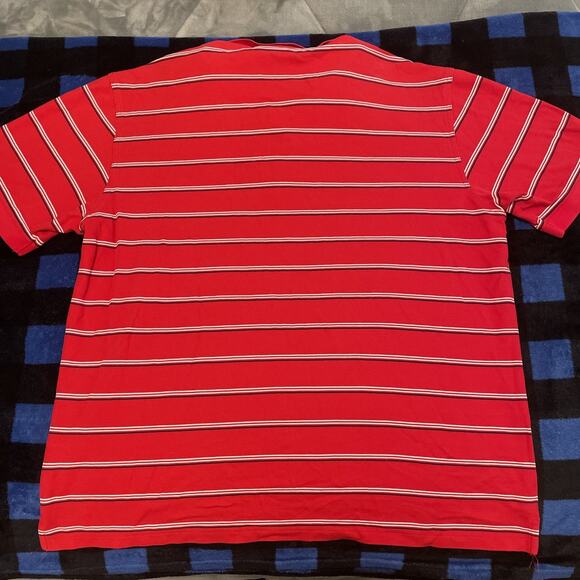 The Masters Collection Polo Shirt Red/White/Black Striped Men’s XL - Picture 4 of 4